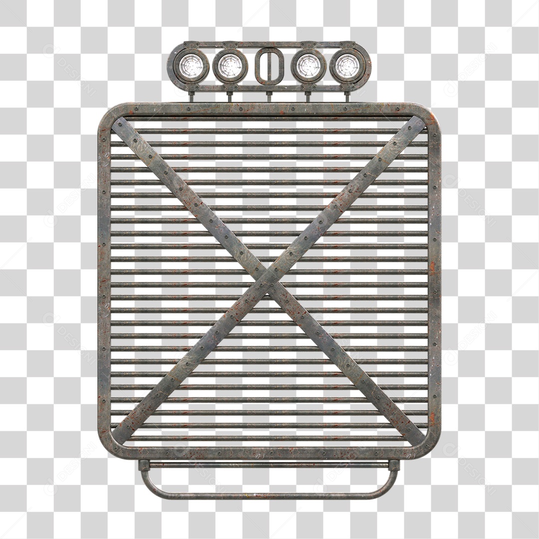 Painel de Metal com Led PNG Transparente