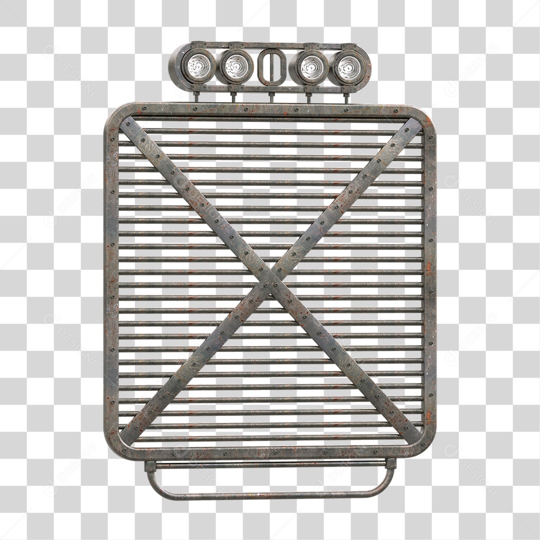 Painel de Metal com Led PNG Transparente