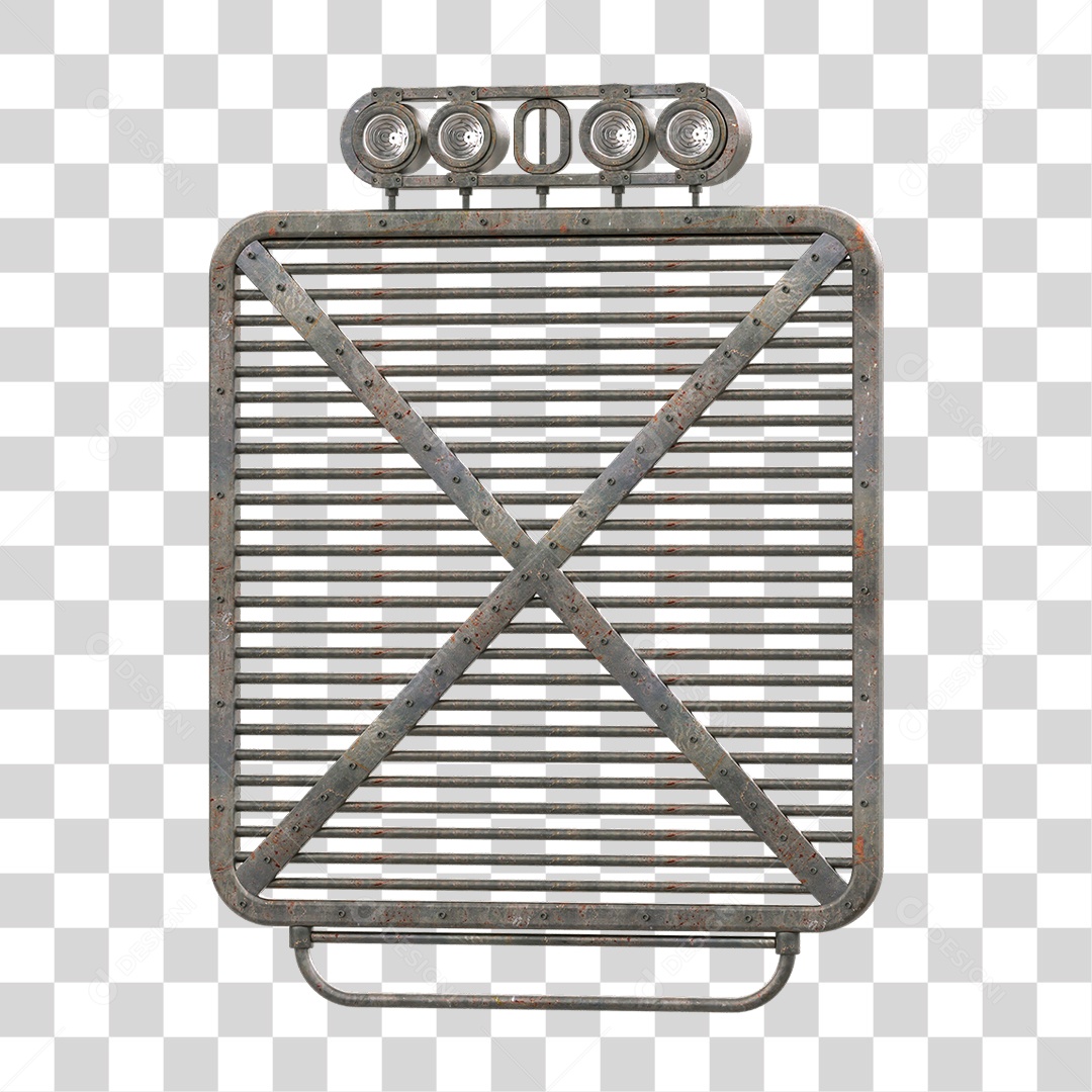 Painel de Metal com Led PNG Transparente