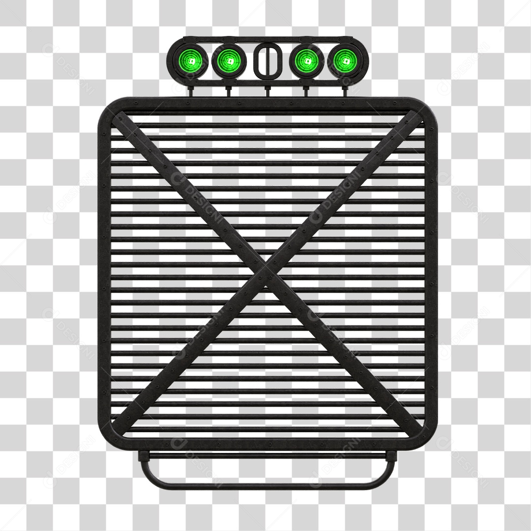 Painel de Metal com Led PNG Transparente