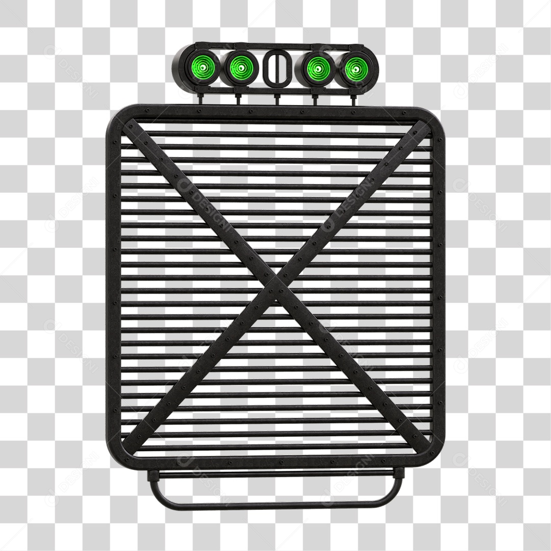 Painel de Metal com Led PNG Transparente