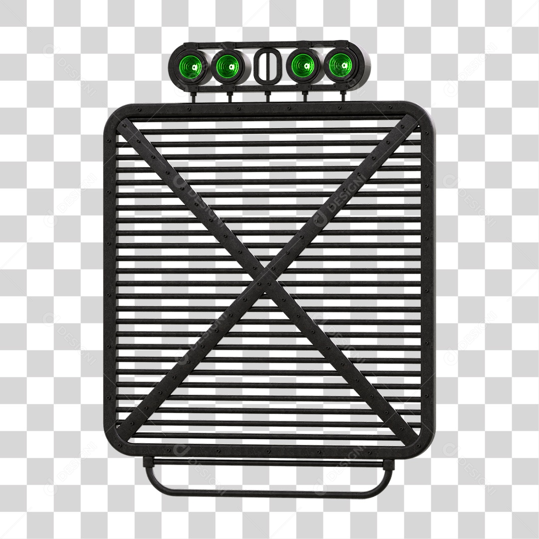 Painel de Metal com Led PNG Transparente