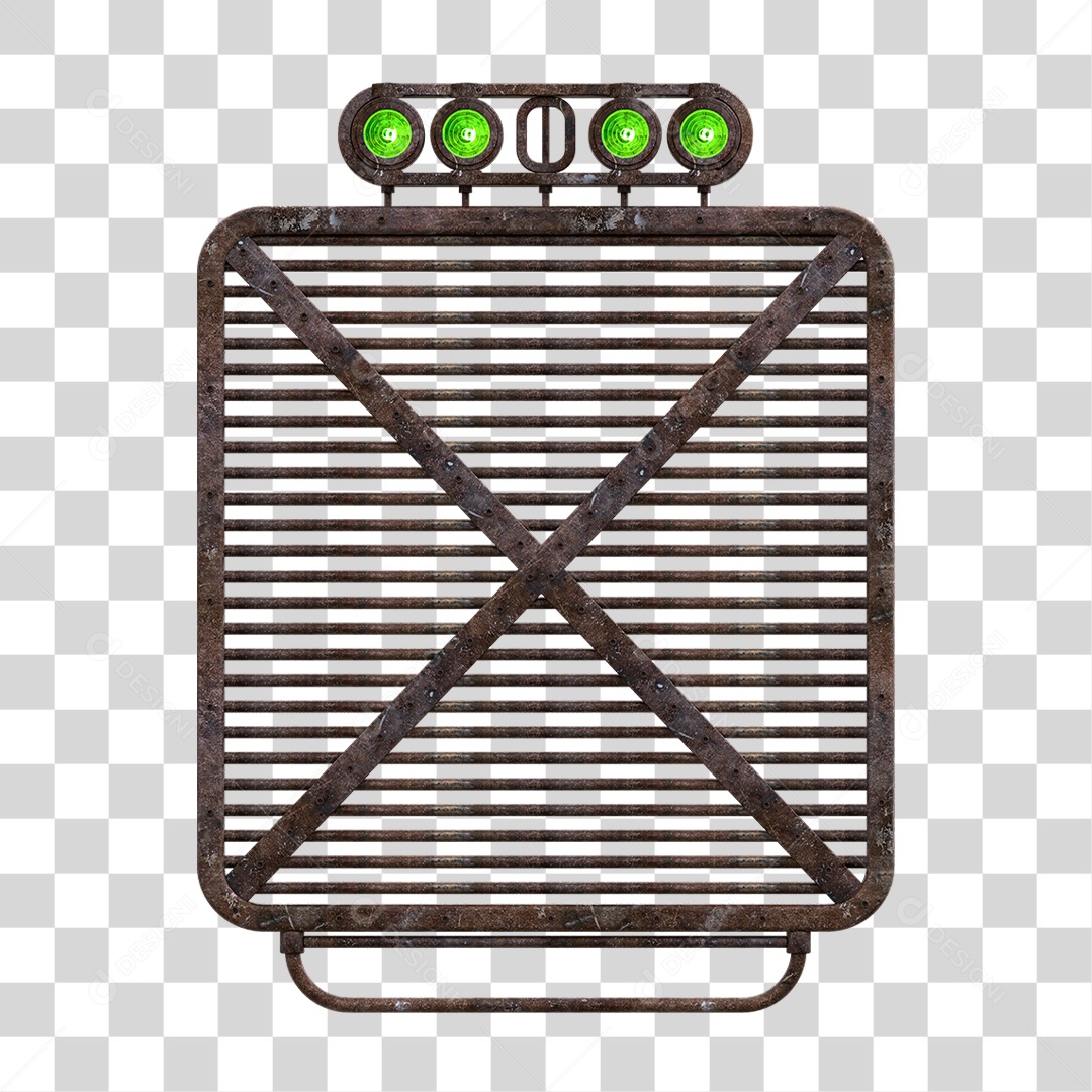 Painel de Metal com Led PNG Transparente