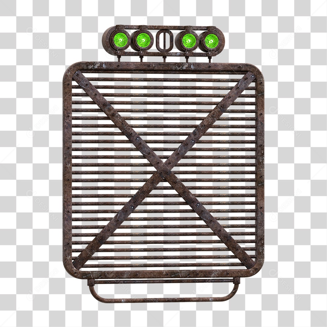 Painel de Metal com Led PNG Transparente