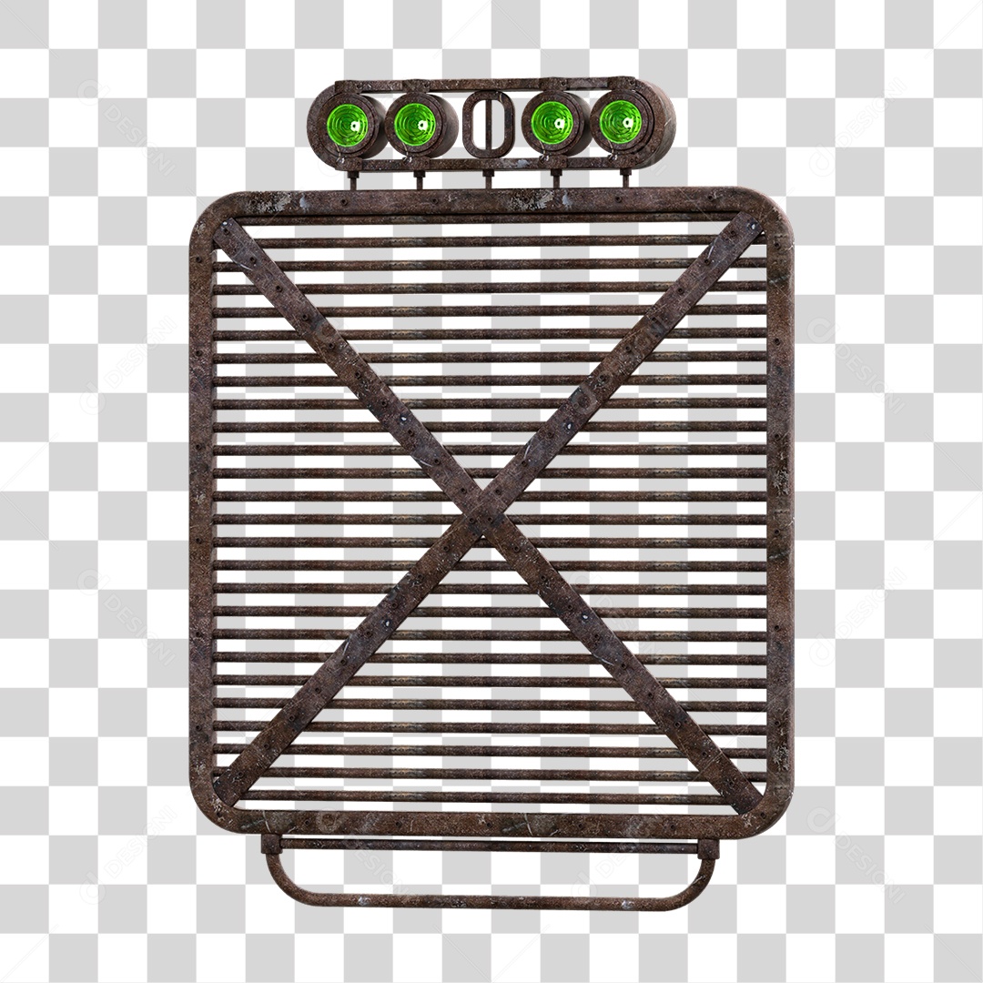 Painel de Metal com Led PNG Transparente