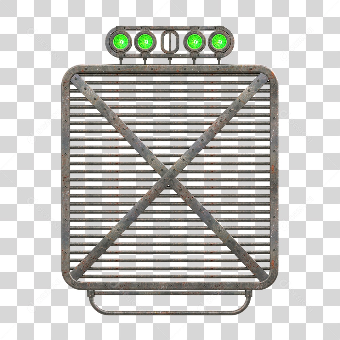 Painel de Metal com Led PNG Transparente