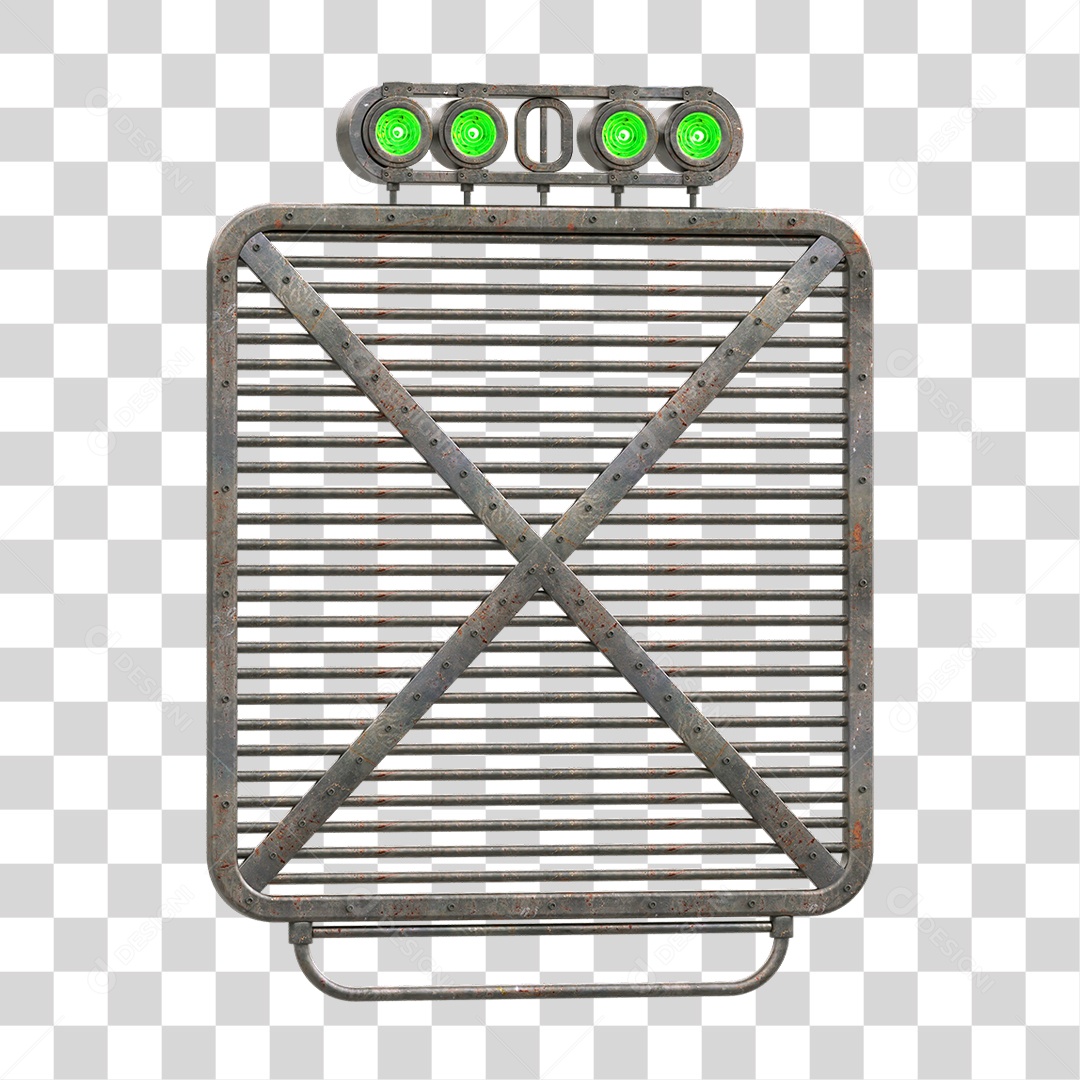 Painel de Metal com Led PNG Transparente