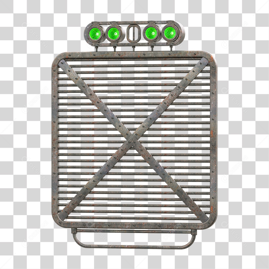 Painel de Metal com Led PNG Transparente