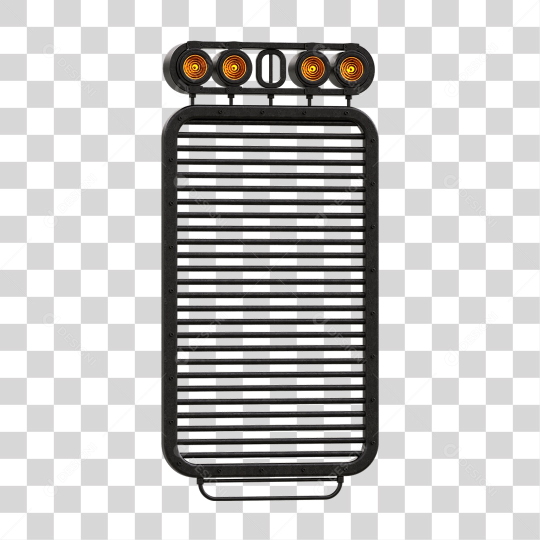 Painel de Metal com Led PNG Transparente