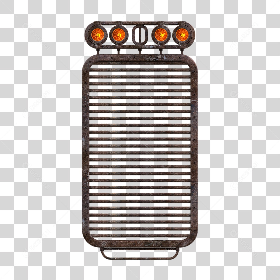 Painel de Metal com Led PNG Transparente