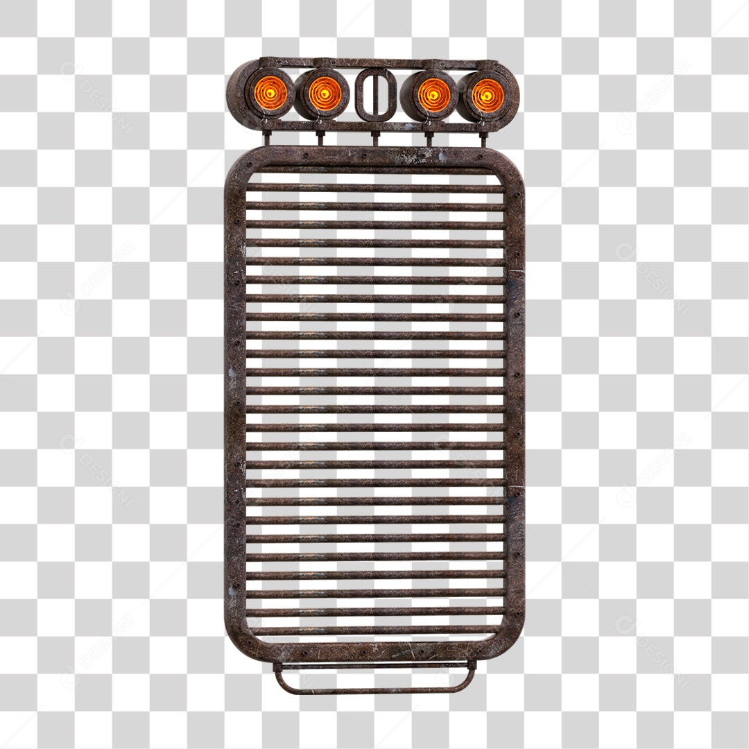 Painel de Metal com Led PNG Transparente