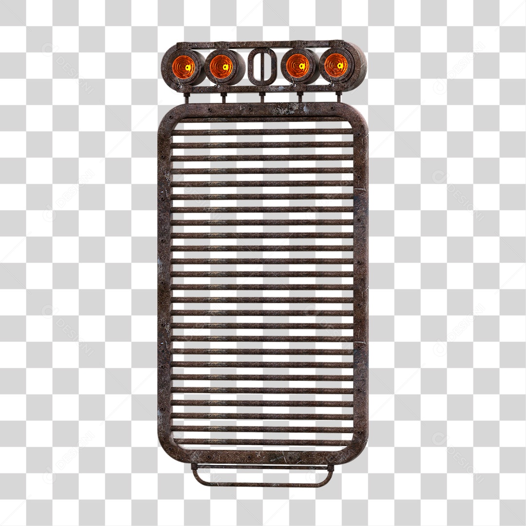 Painel de Metal com Led PNG Transparente