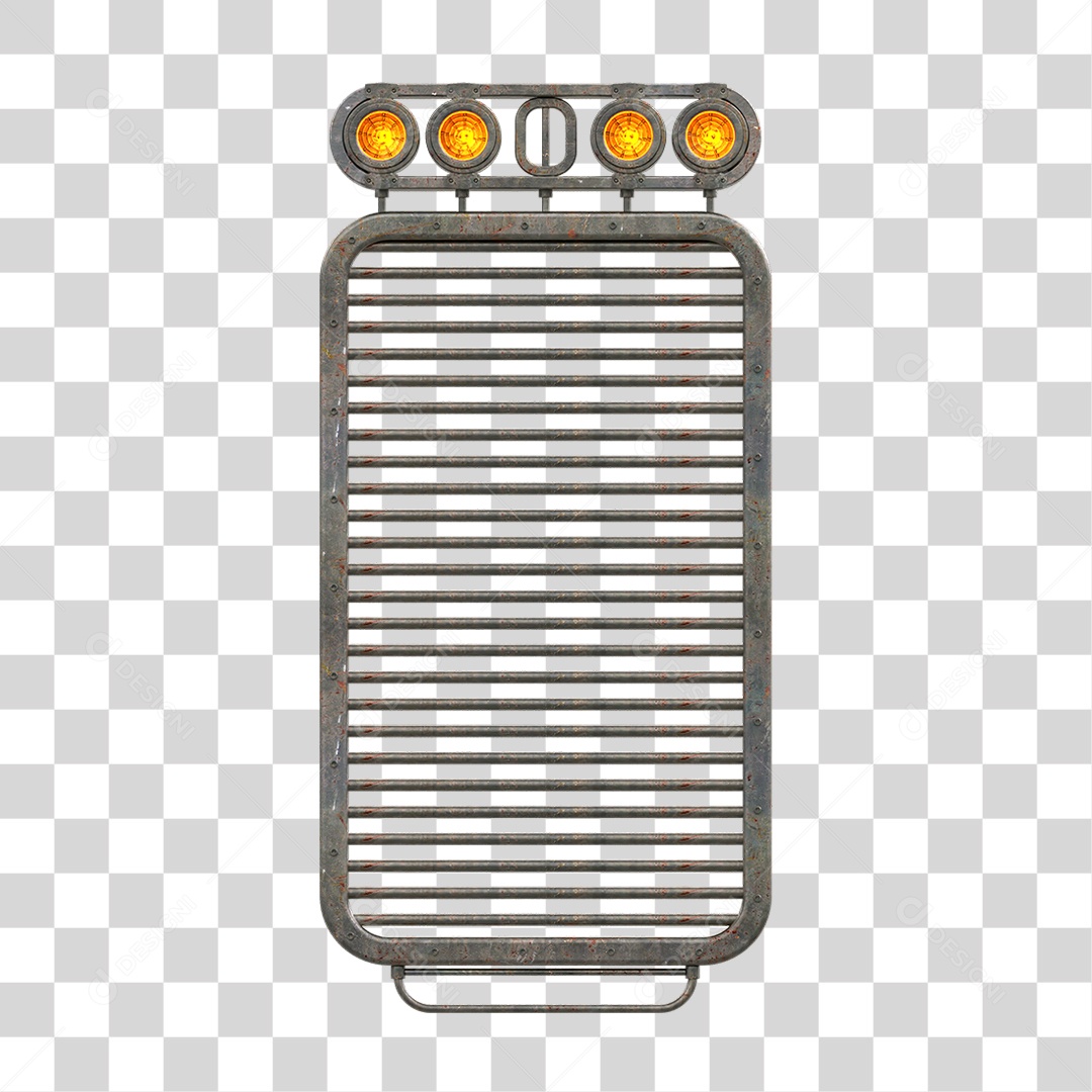 Painel de Metal com Led PNG Transparente