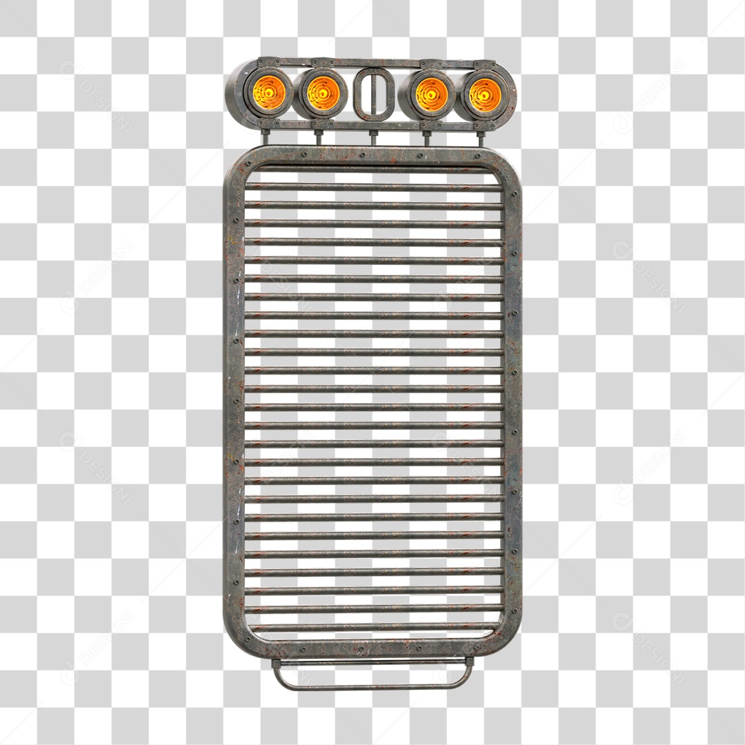 Painel de Metal com Led PNG Transparente