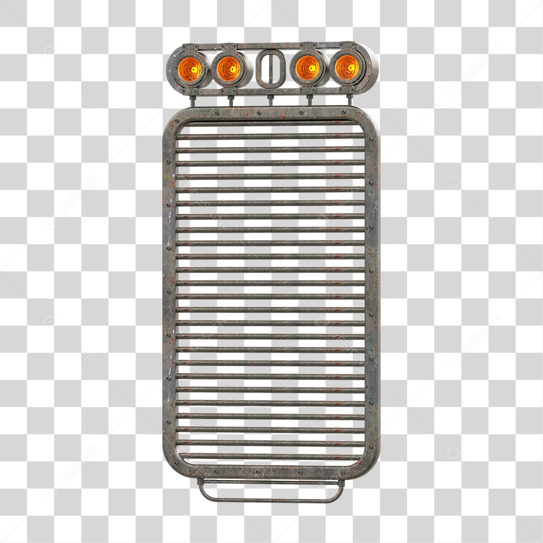 Painel de Metal com Led PNG Transparente