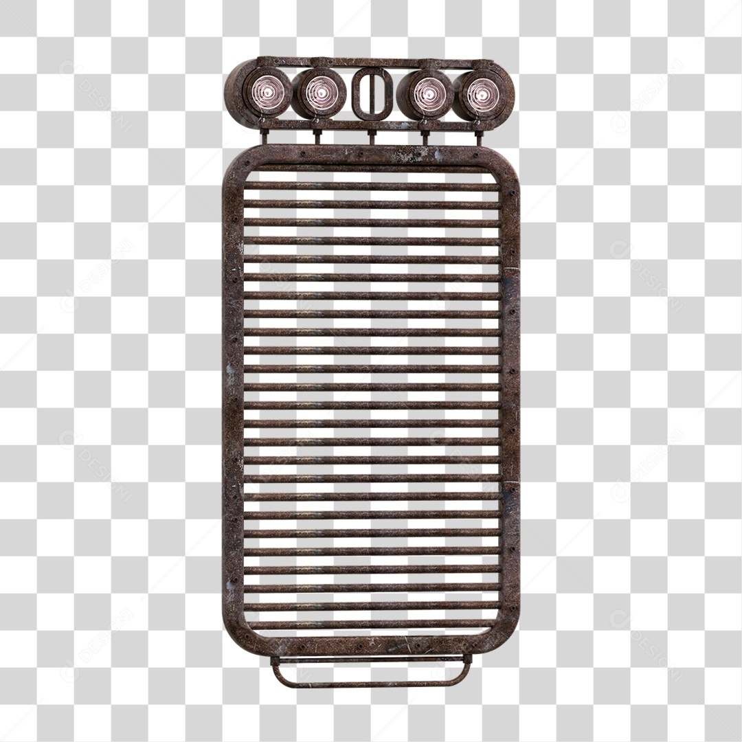 Painel de Metal com Led PNG Transparente