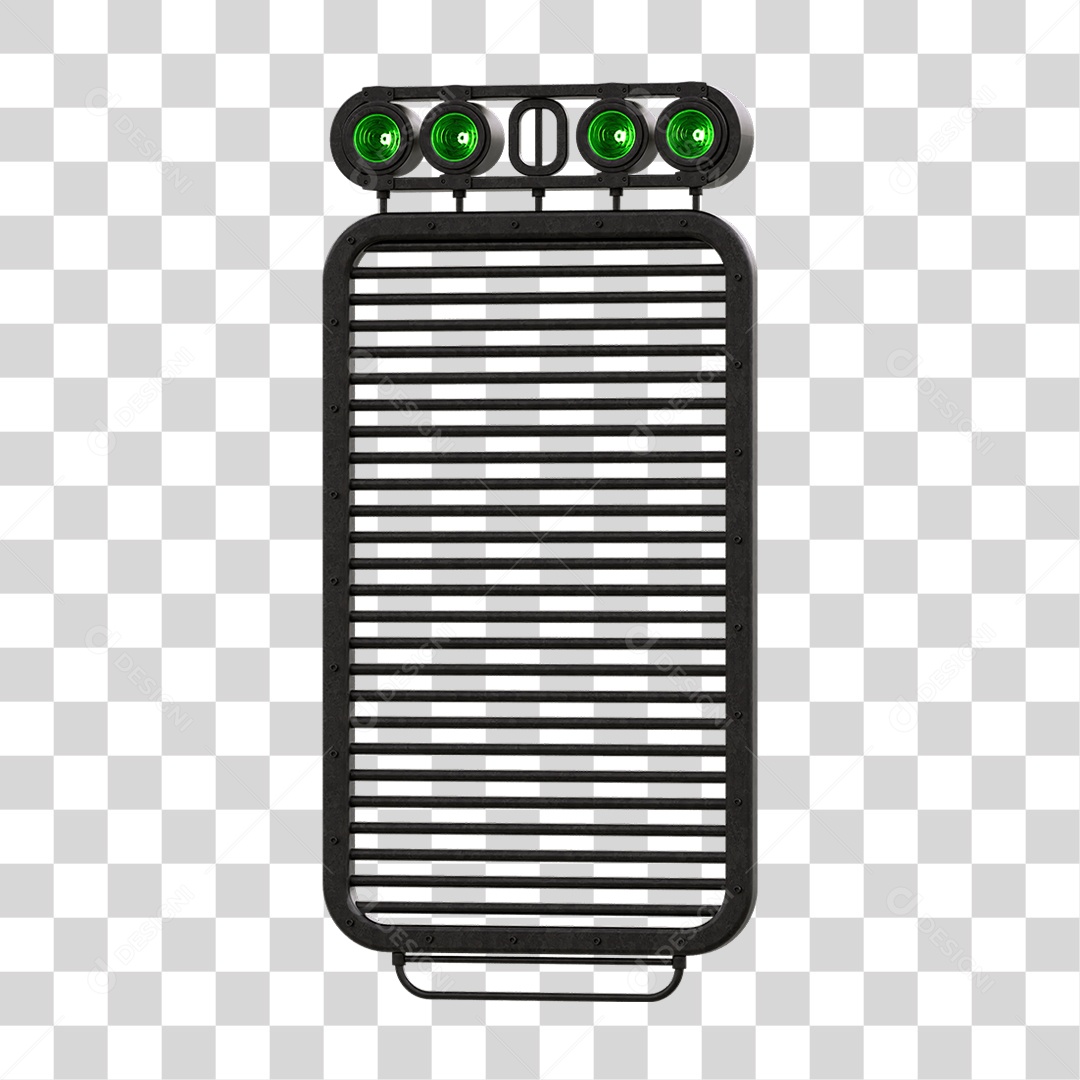 Painel de Metal com Led PNG Transparente