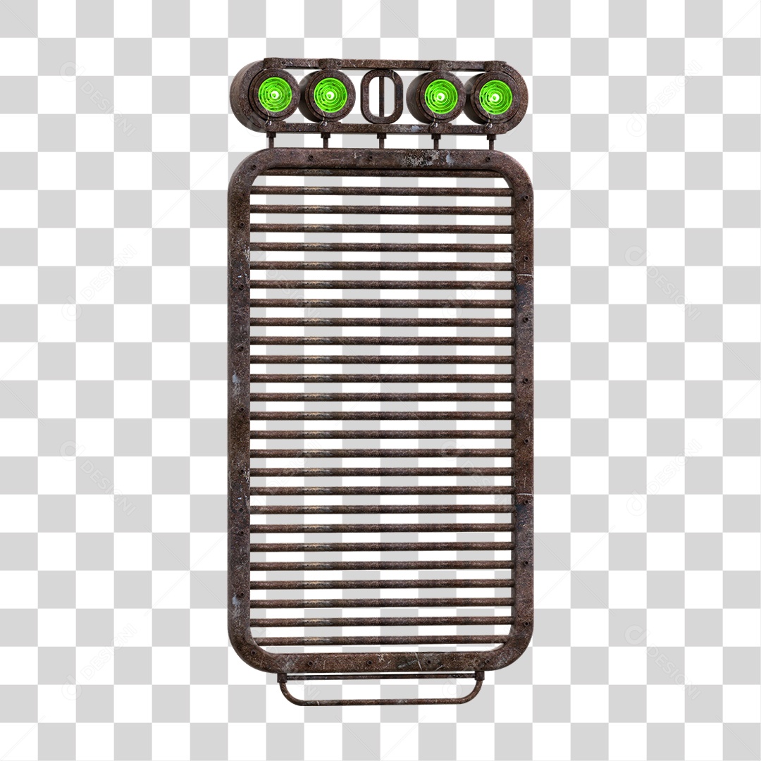 Painel de Metal com Led PNG Transparente