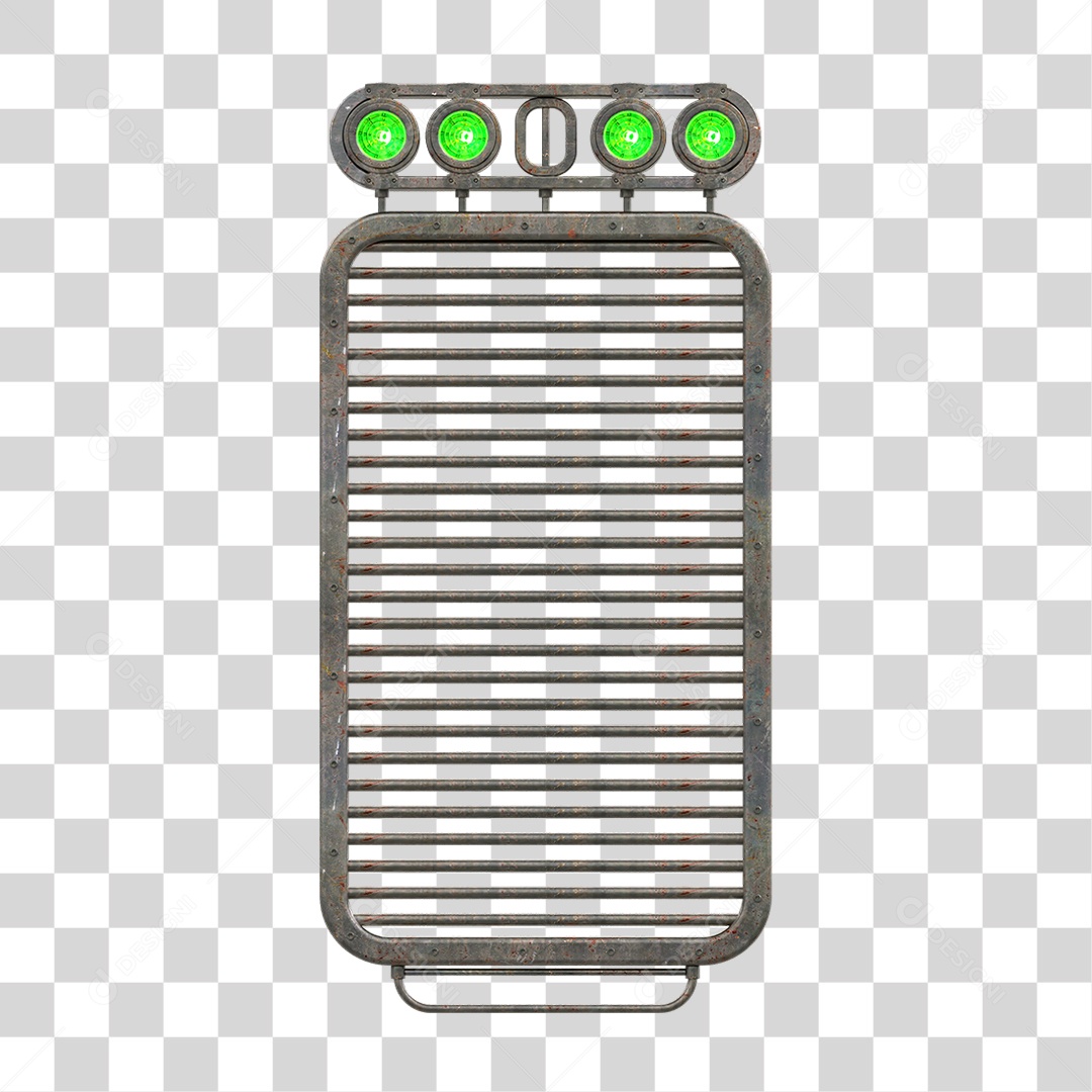 Painel de Metal com Led PNG Transparente
