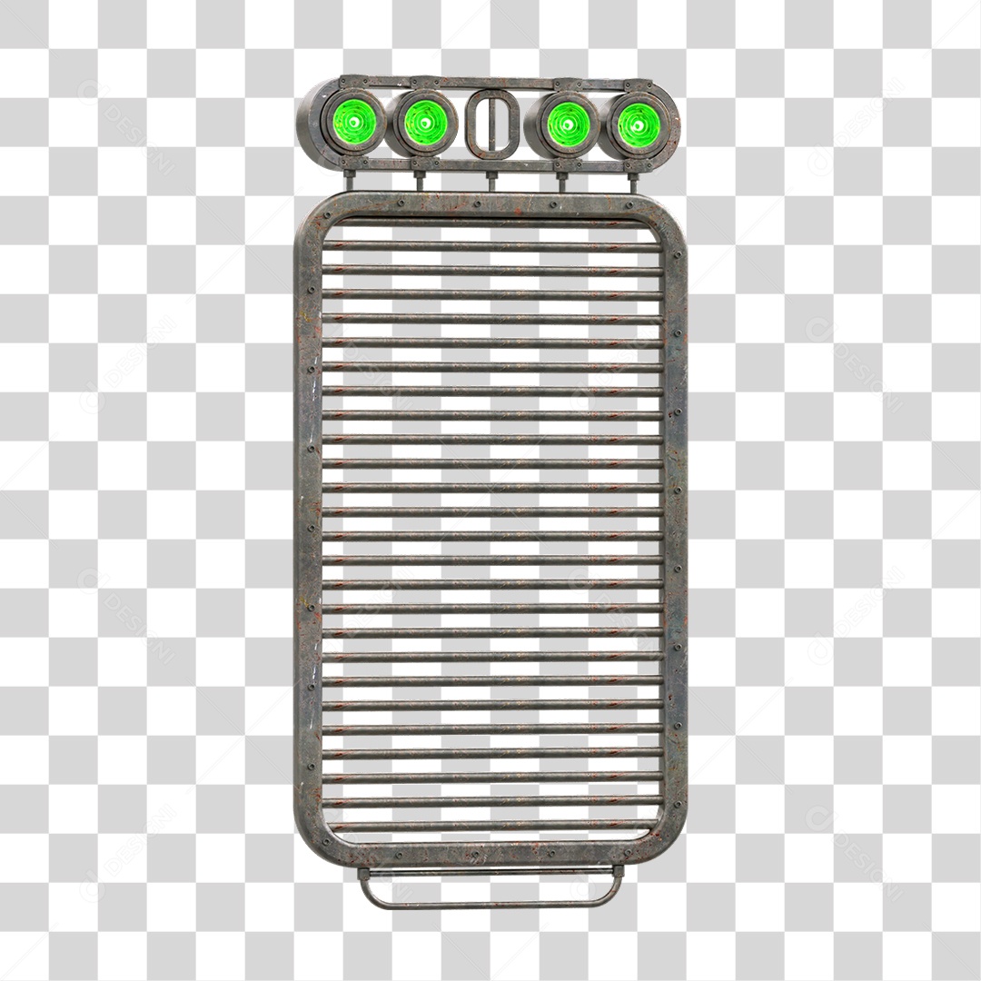 Painel de Metal com Led PNG Transparente