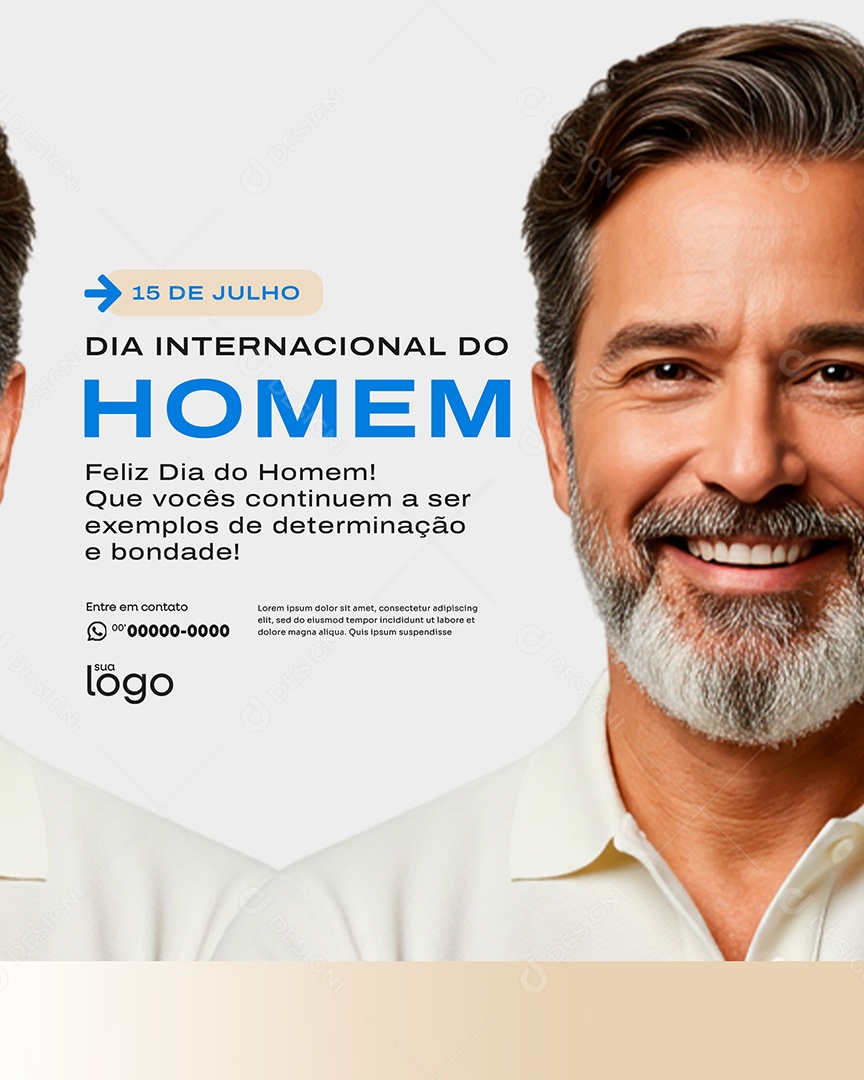 15 De Julho Dia Nacional Do Homem Social Media PSD Editável