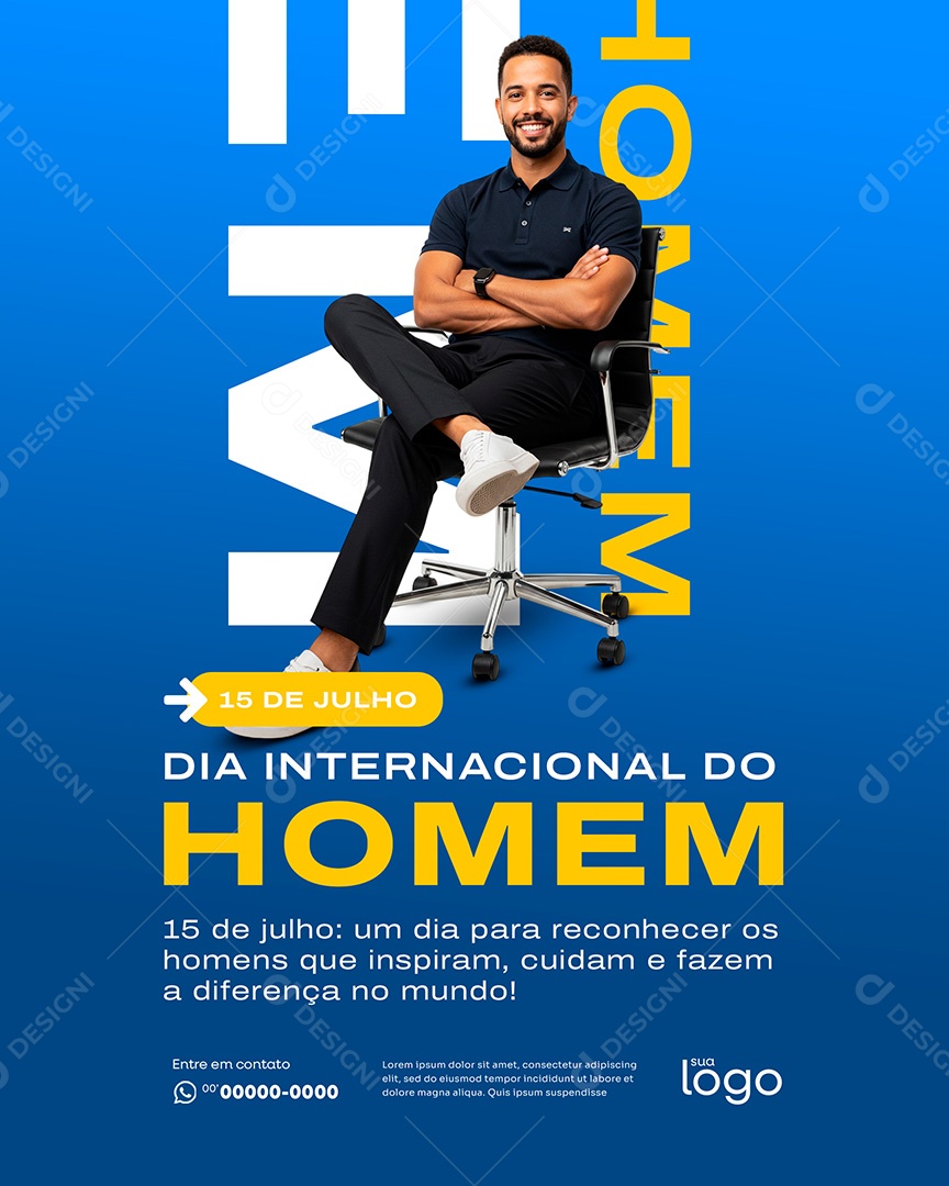 15 De Julho Dia Nacional Do Homem Social Media PSD Editável