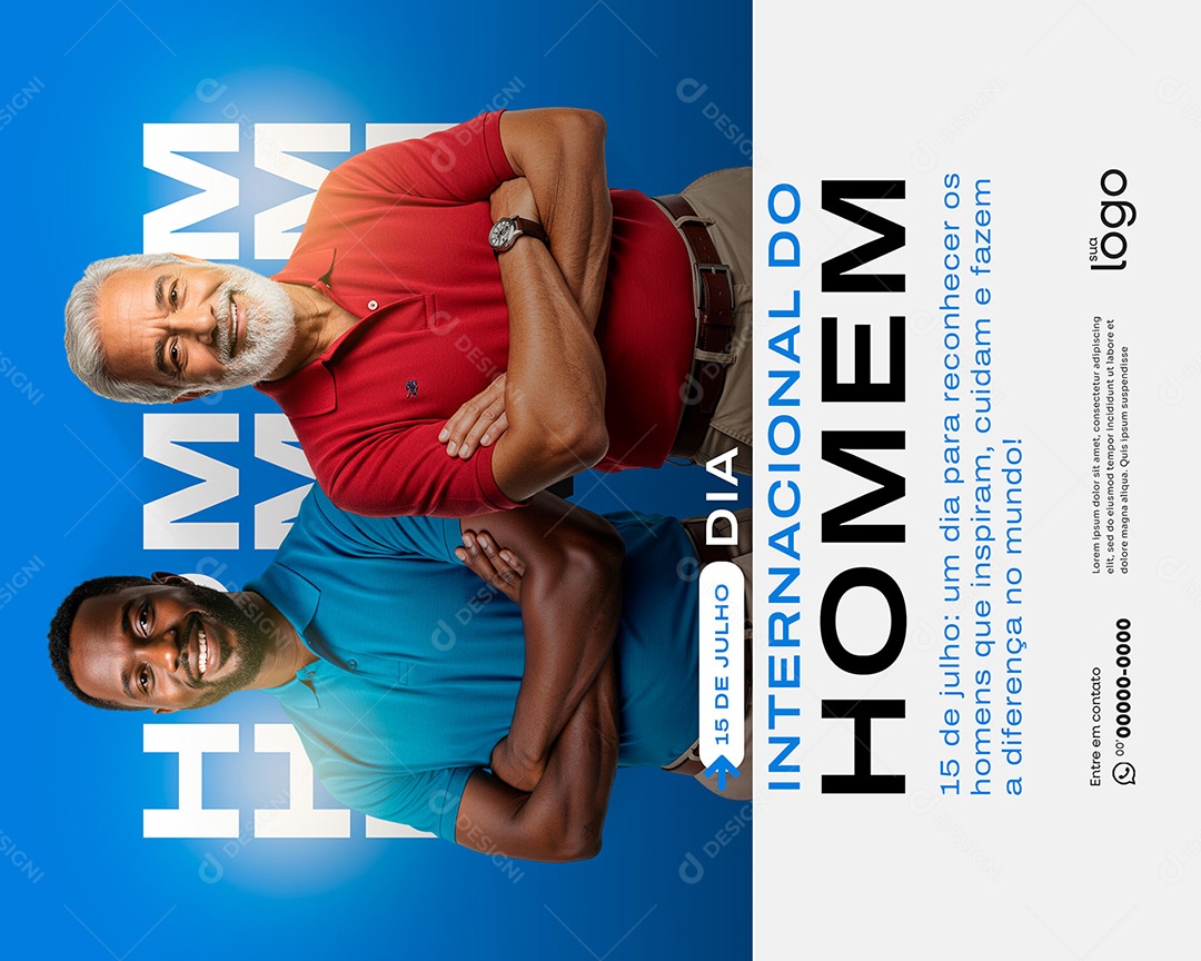 15 De Julho Dia Nacional Do Homem Social Media PSD Editável