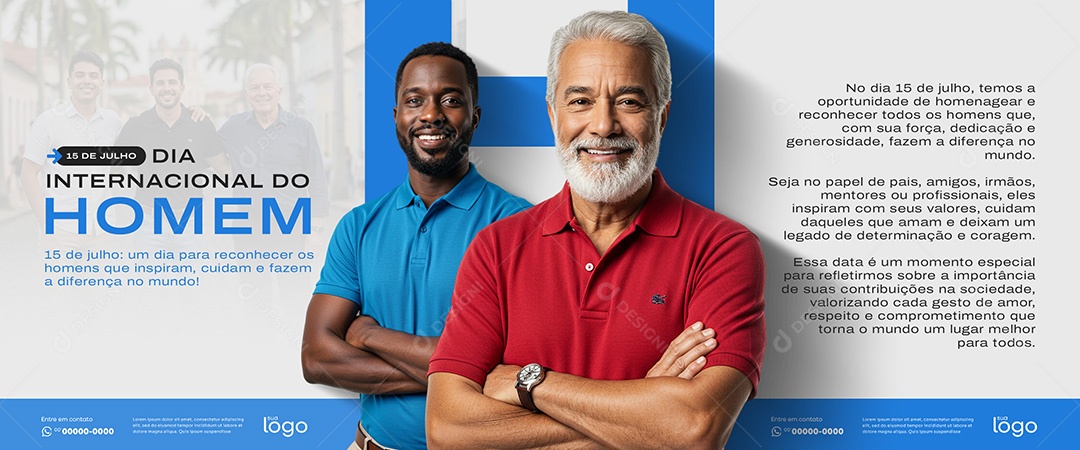 15 De Julho Dia Nacional Do Homem Social Media PSD Editável