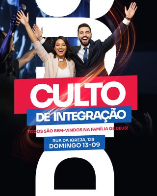 Culto Evangélico Social Mídia PSD Editável