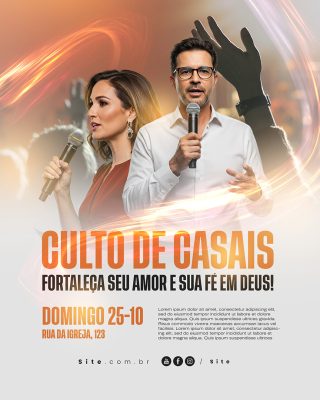 Culto Evangélico Social Mídia PSD Editável