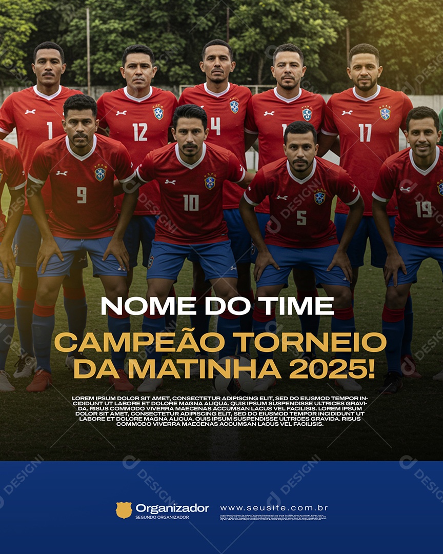 Feed Flyer Jogo De Futebol Amador Social Media PSD Editável