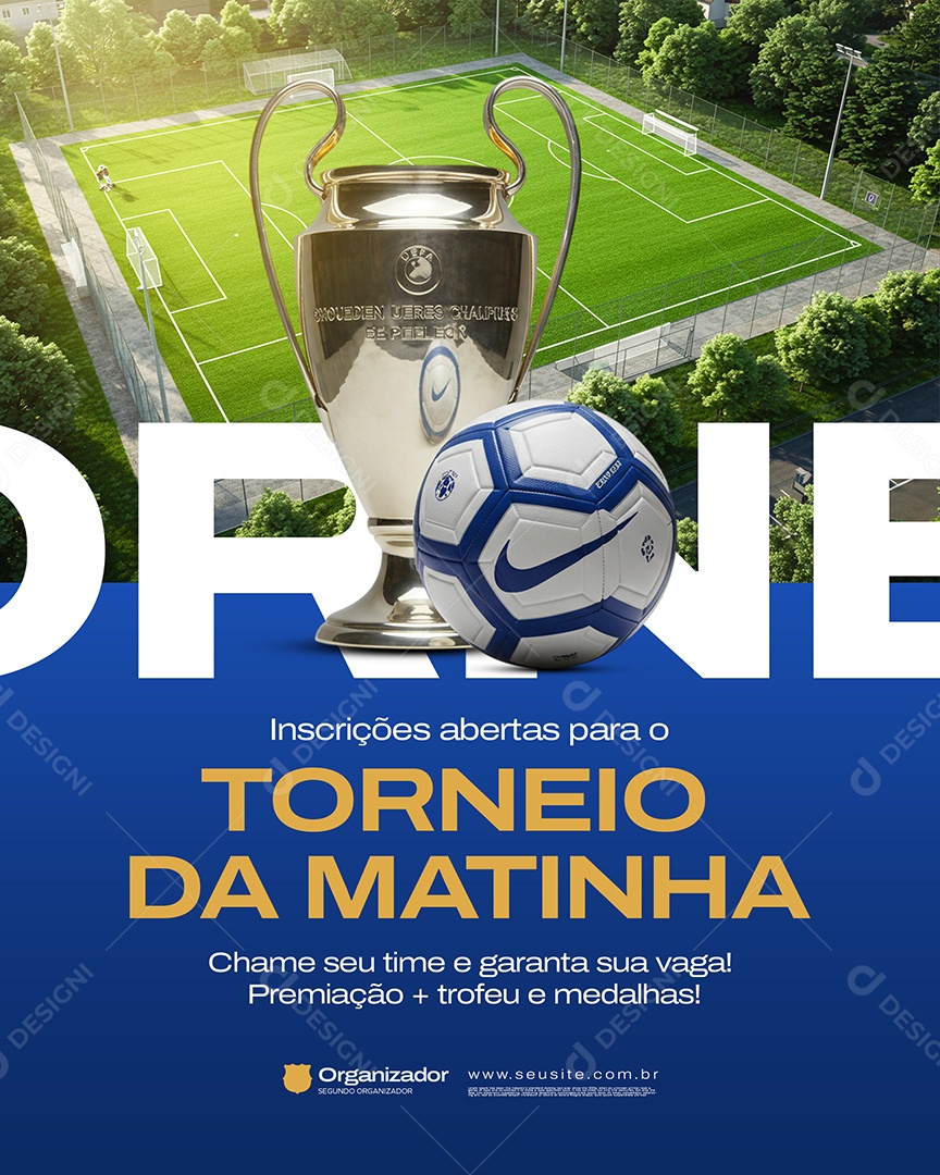 Feed Flyer Jogo De Futebol Amador Social Media PSD Editável