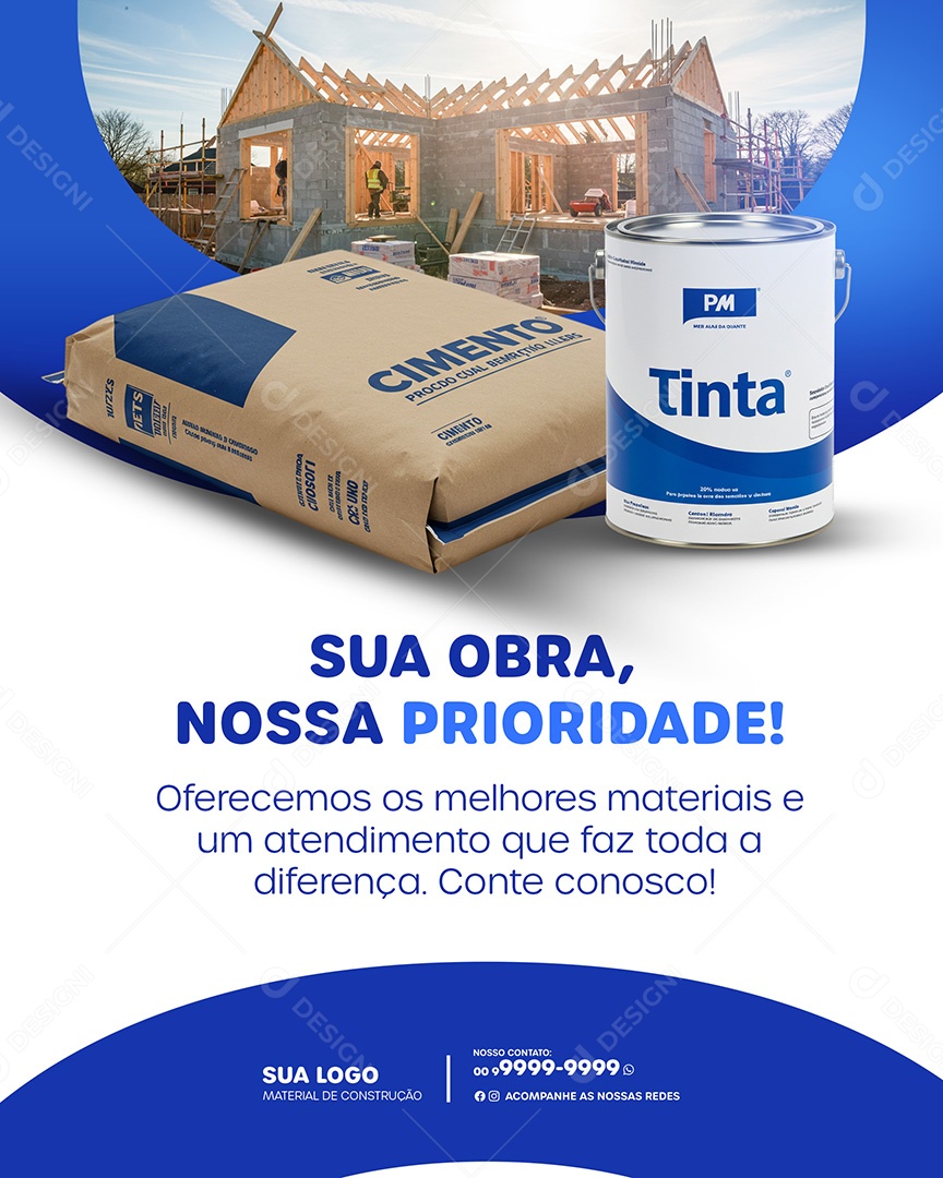 Loja de Material De Construção Social Media PSD Editável