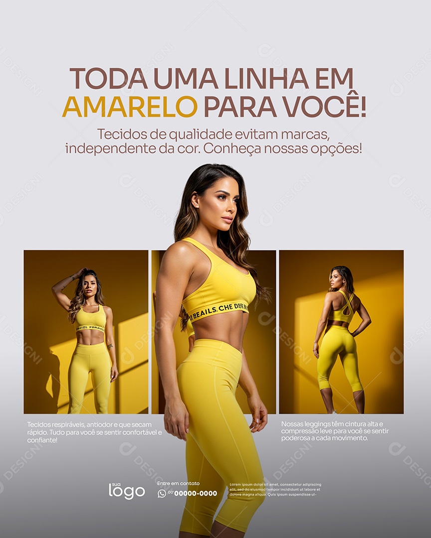 Loja de Moda Fitness Feminina Social Mídia PSD Editável