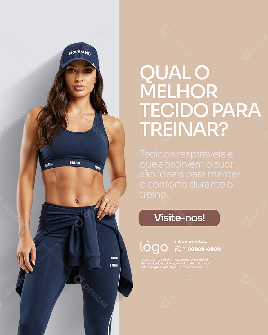 Loja de Moda Fitness Feminina Social Mídia PSD Editável