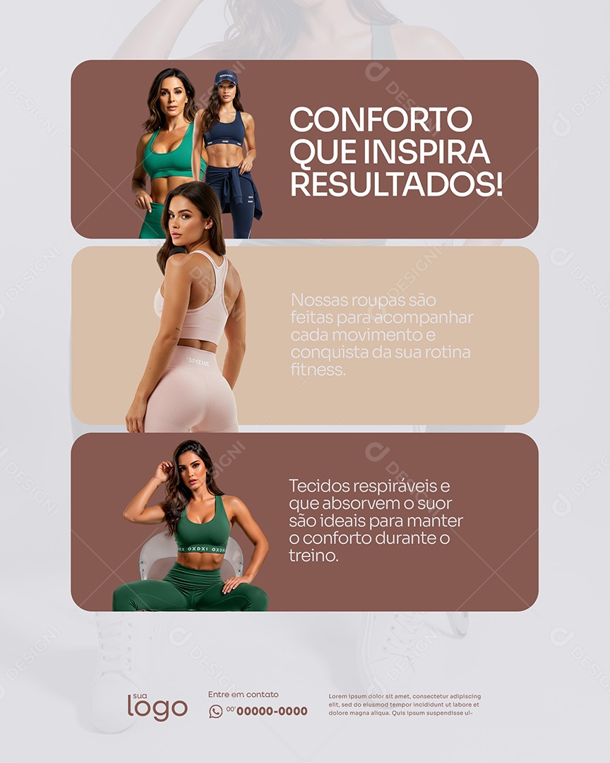 Loja de Moda Fitness Feminina Social Mídia PSD Editável
