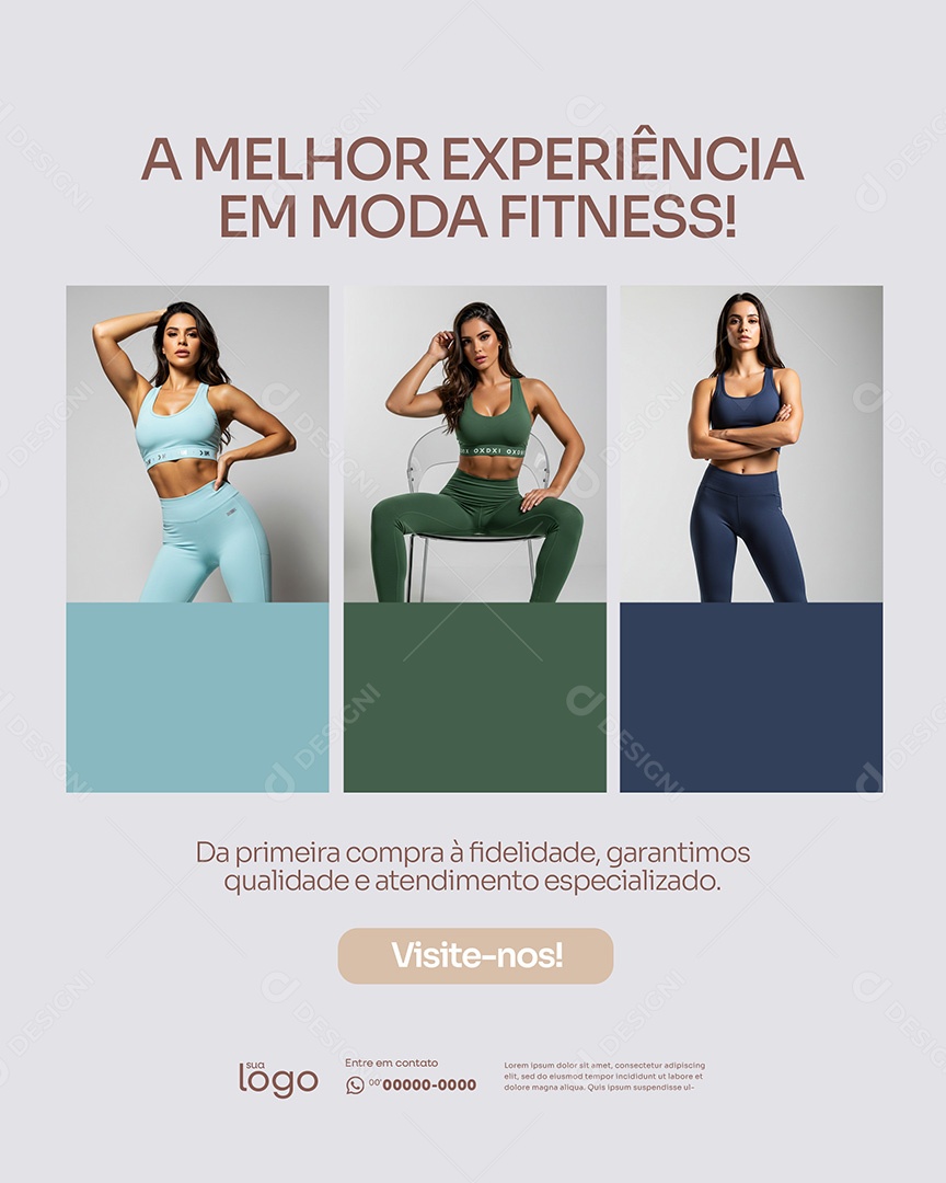 Loja de Moda Fitness Feminina Social Mídia PSD Editável