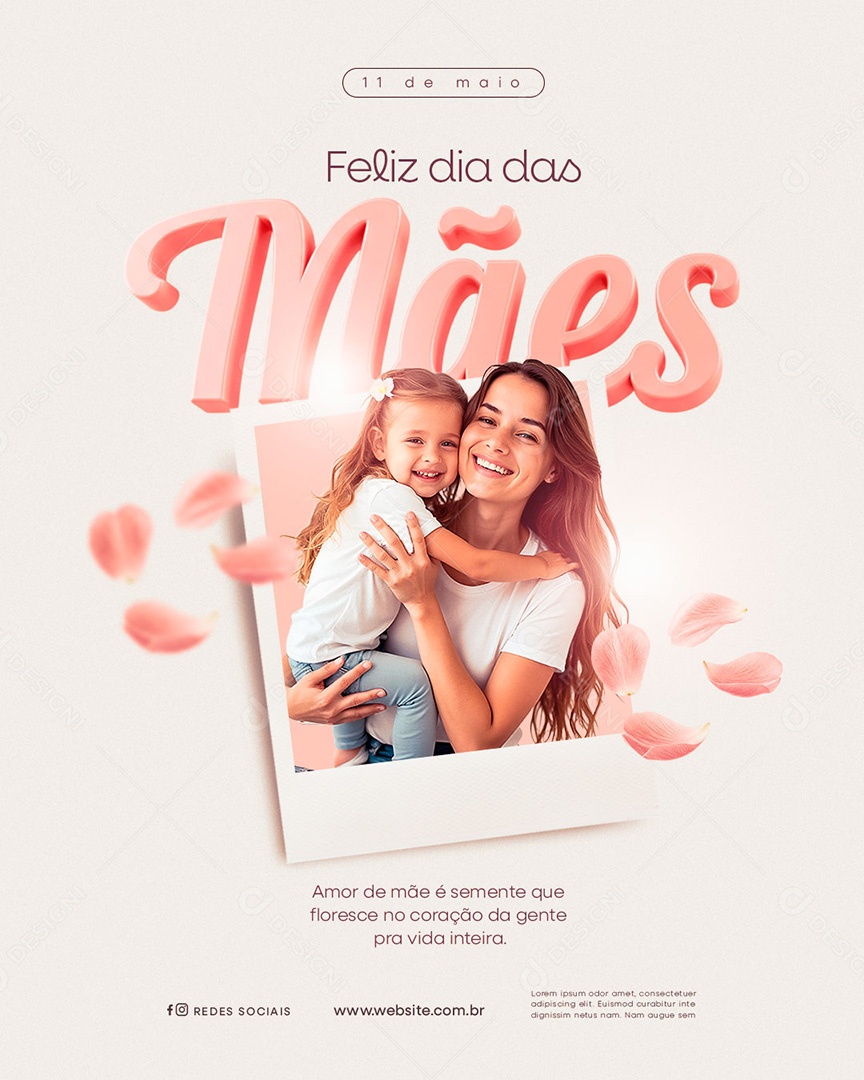 Feliz Dia das Mães 11 de Maio Social Media PSD Editável