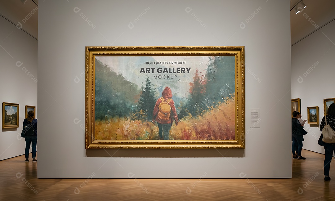 Mockup Galeria de Arte PSD Editável