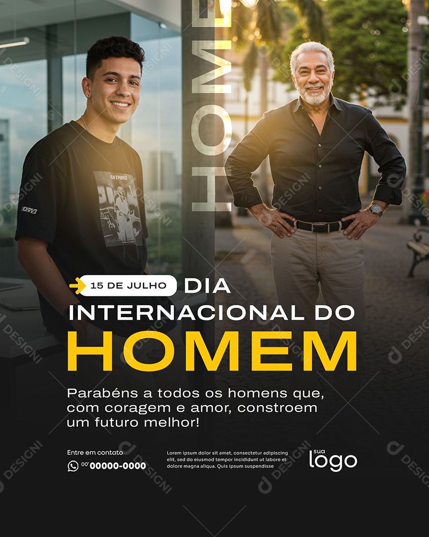 15 De Julho Dia Nacional Do Homem Social Media PSD Editável