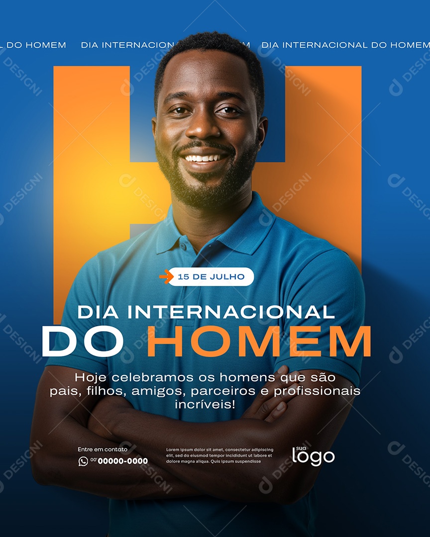 15 De Julho Dia Nacional Do Homem Social Media PSD Editável