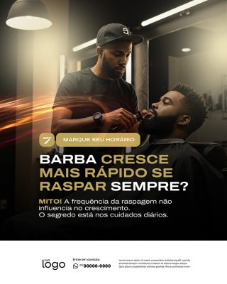 Barbearia Social Media PSD Editável