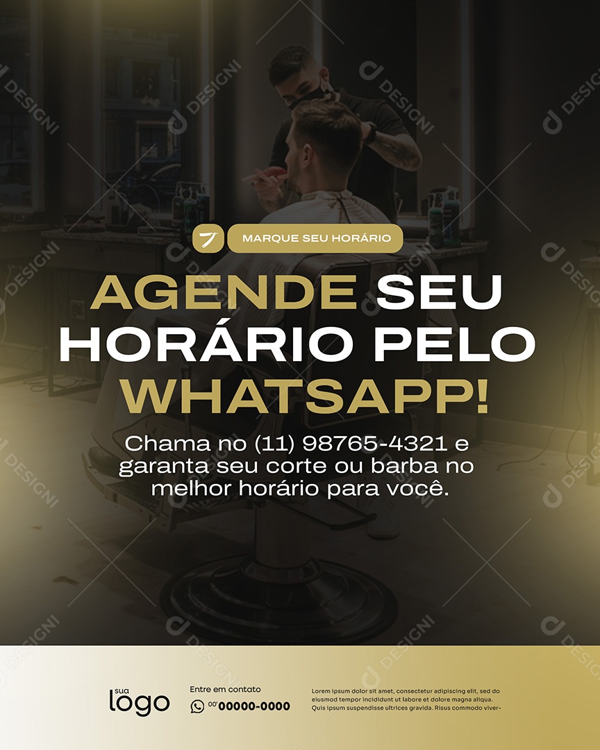 Barbearia Social Media PSD Editável