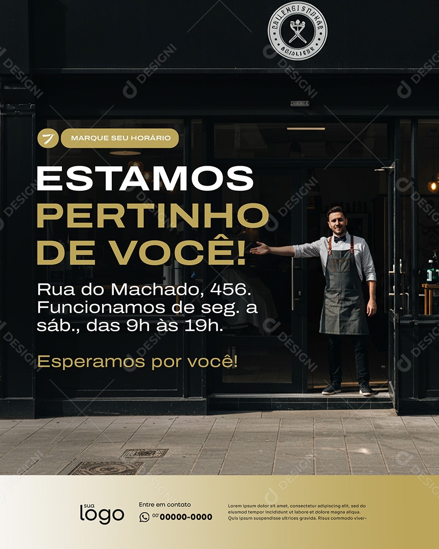 Barbearia Social Media PSD Editável