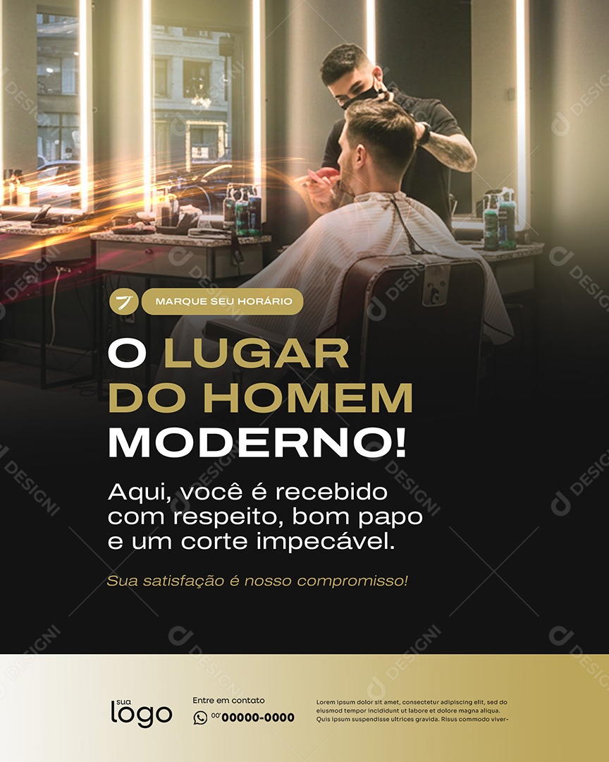 Barbearia Social Media PSD Editável