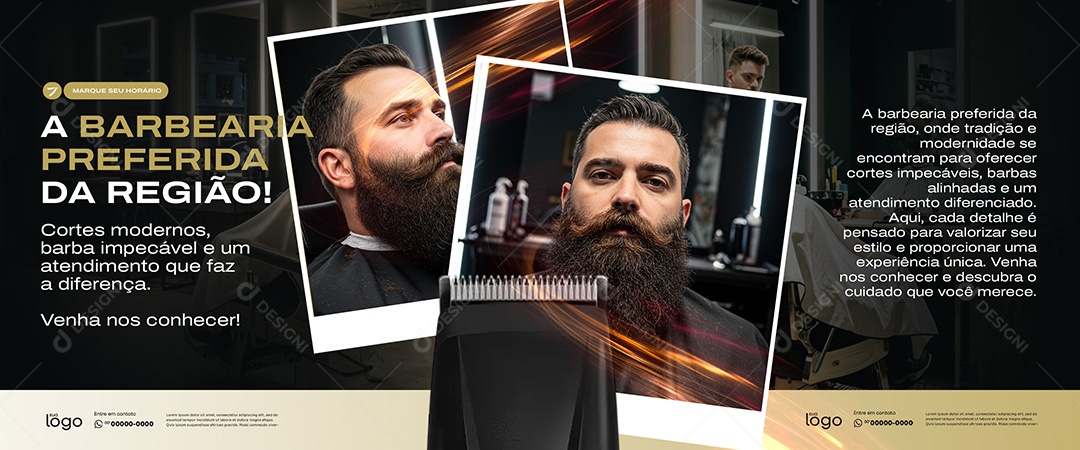 Barbearia Social Media PSD Editável