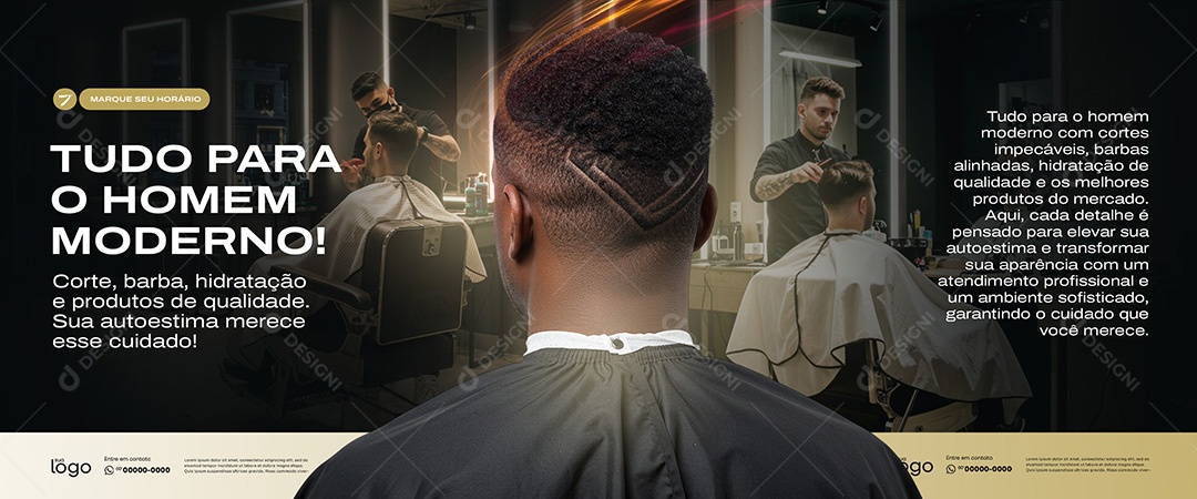 Barbearia Social Media PSD Editável