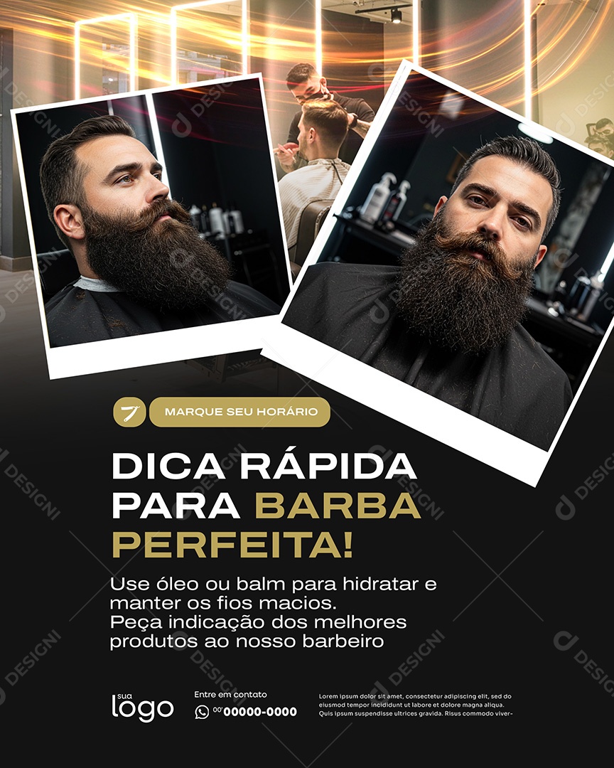 Barbearia Social Media PSD Editável