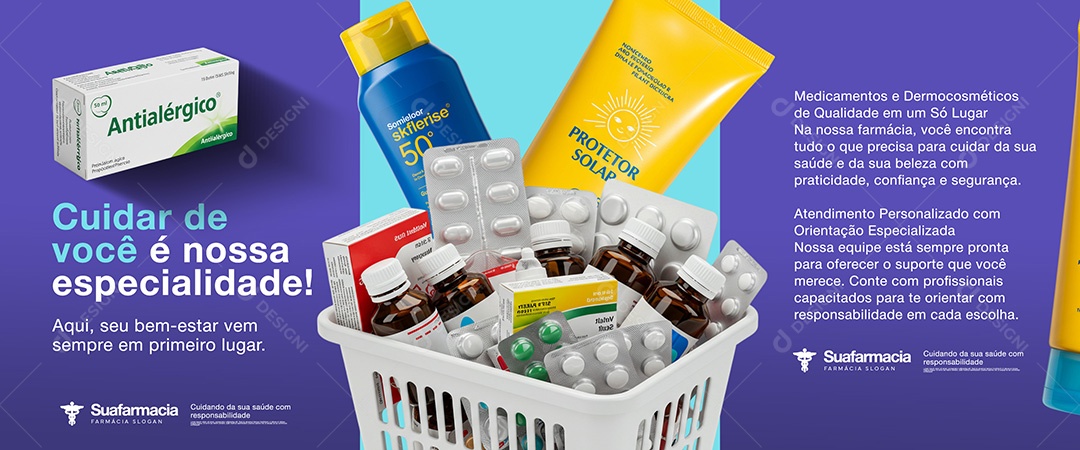 Farmacia Social Media PSD Editável