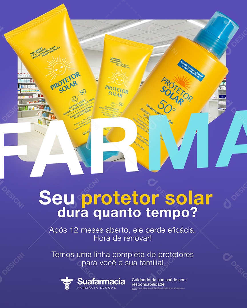 Farmacia Social Media PSD Editável